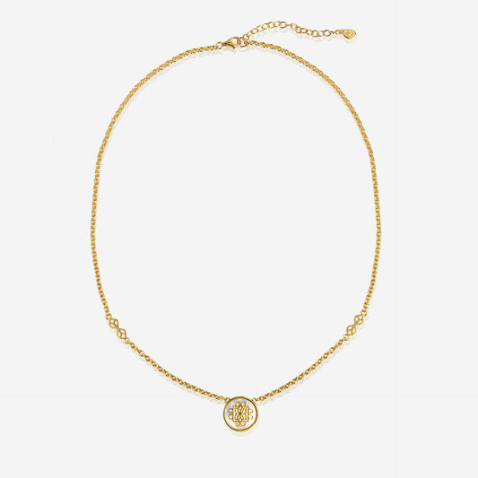 Lanna Eight Petal Petite Medallion Necklace
