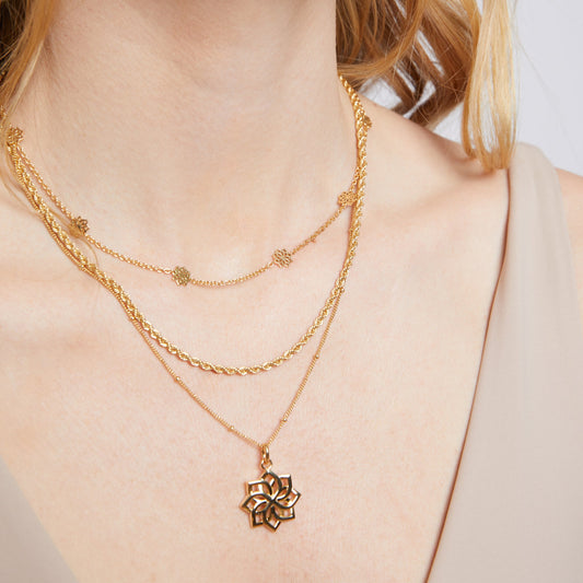 Lotus Layering Necklace